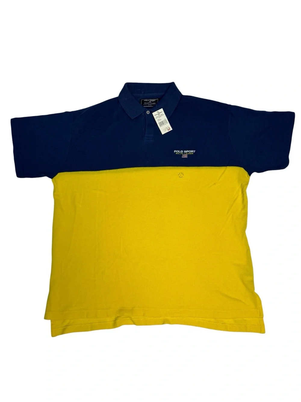Polo Sport Ralph Lauren Colorblock Polo Shirt Size L Federal Blue / Ocean Run